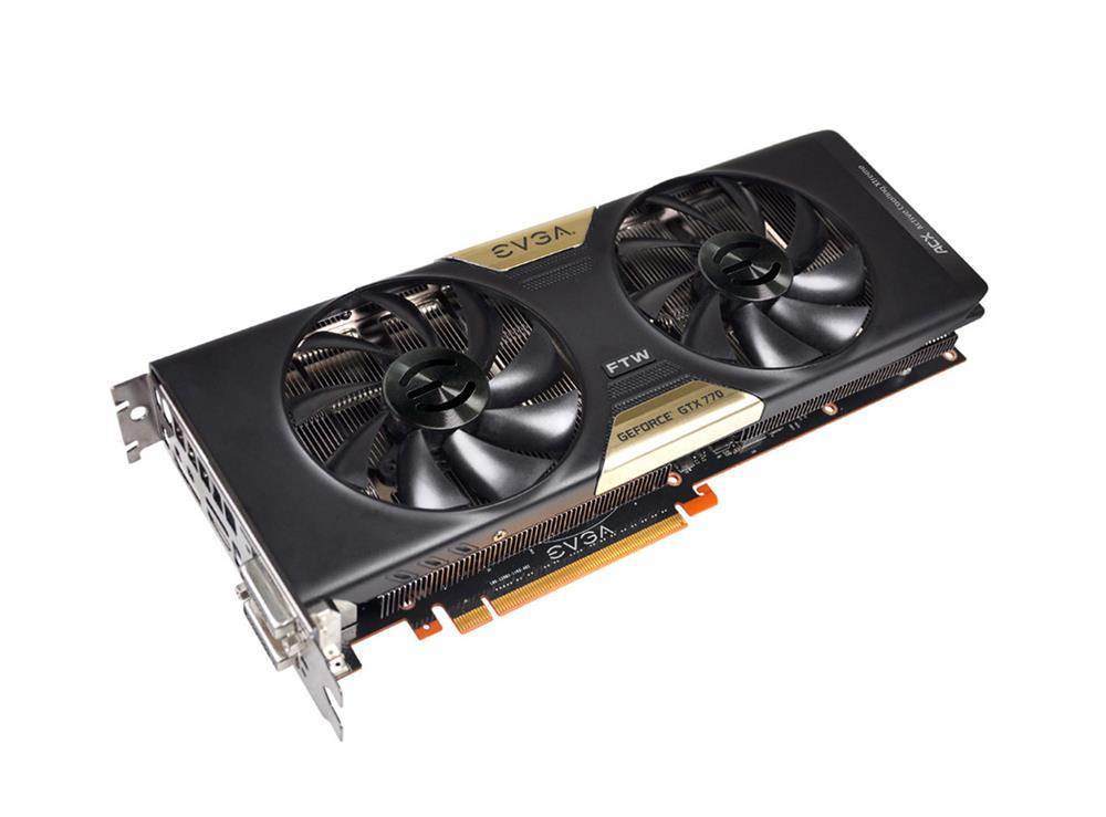 04GP43776 EVGA GeForce GTX 770 Dual FTW 4GB GDDR5 2DVI HDMI DisplayPort PCI Express Video Graphics Card with Acx Cooler