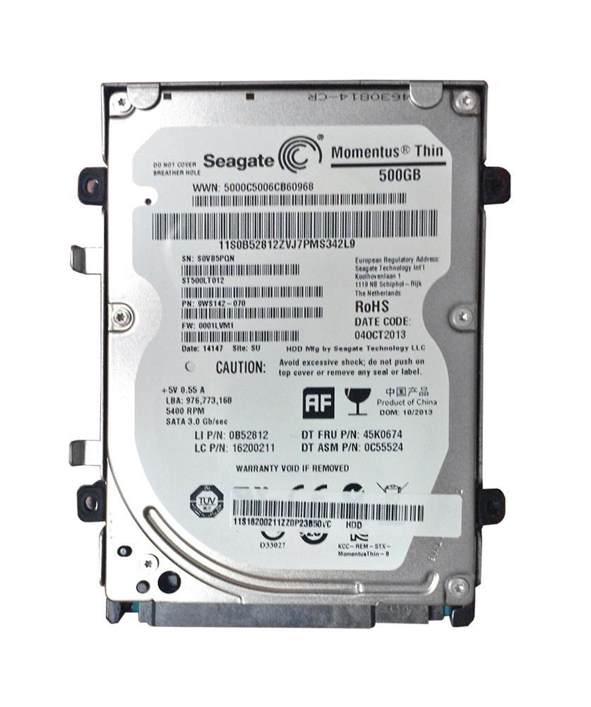 04X5890 Lenovo 500GB 5400RPM SATA 3Gbps 16MB Cache 2.5-inch Internal Hard Drive