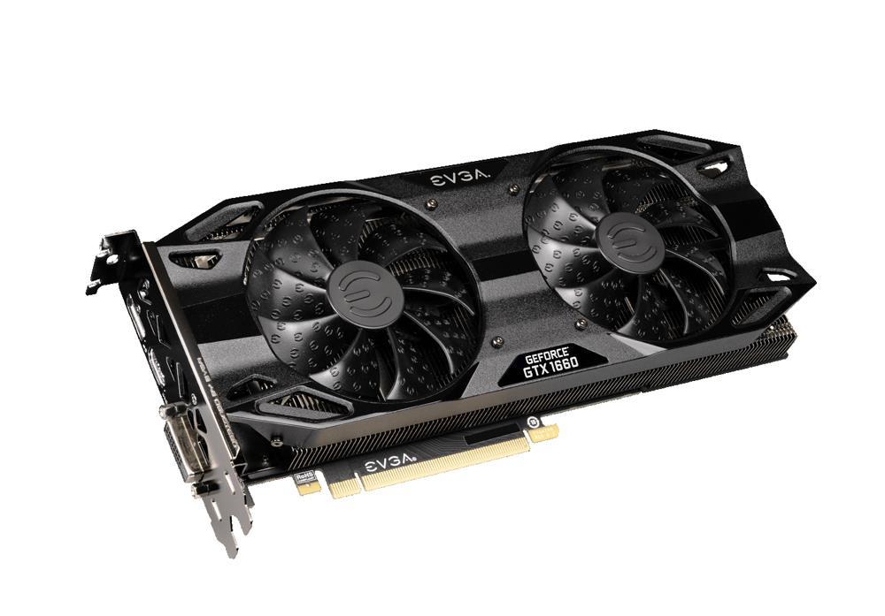 06G-P4-1165-L1 EVGA Nvidia GeForce GTX 1660 XC Ultra Black Gaming 6GB GDDR5 192-Bit HDMI / DisplayPort Dual-Link DVI PCI-Express 3.0 Dual HDB Fan Video Graphics Card