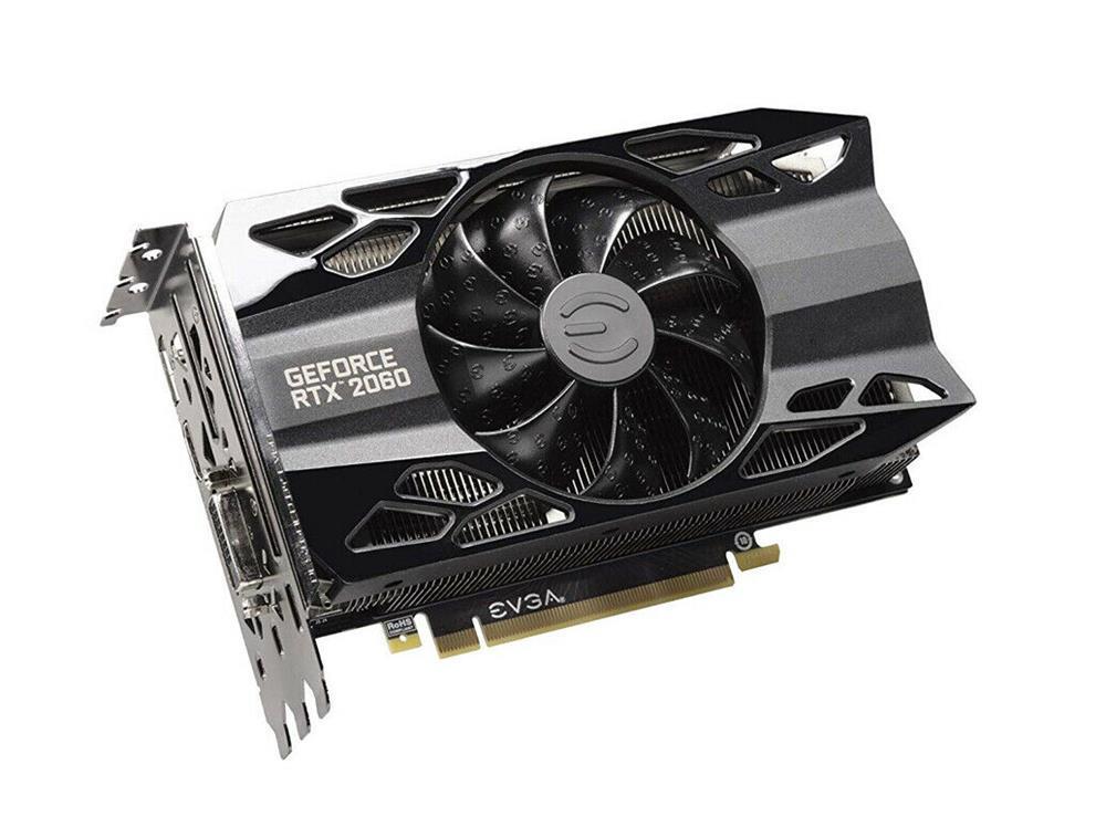 06G-P4-2061-K2 EVGA GeForce RTX 2060 XC 6GB GDDR6 Black Gaming 2.75 Slot Extreme Cool 70C Gaming Video Graphics Card