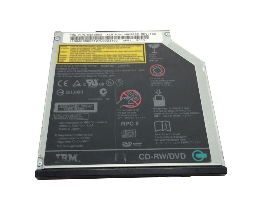 08K9865 IBM Lenovo ThinkPad CD-RW/DVD-ROM Combo II UltraBay Slim Drive
