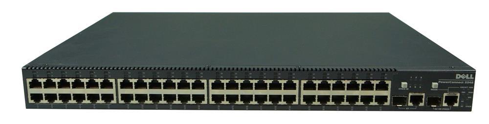 0F0318 Dell Powerconnect 3348 48-Ports 1Gbps Managed Stackable Fast Ethernet Network Switch (Refurbished)