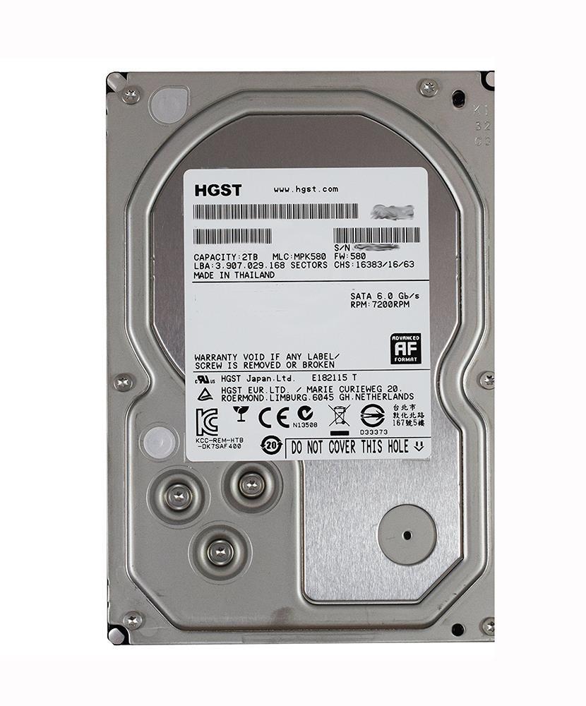 0F12458 HGST Hitachi Ultrastar 7K3000 2TB 7200RPM SATA 6Gbps 64MB Cache 3.5-inch Internal Hard Drive