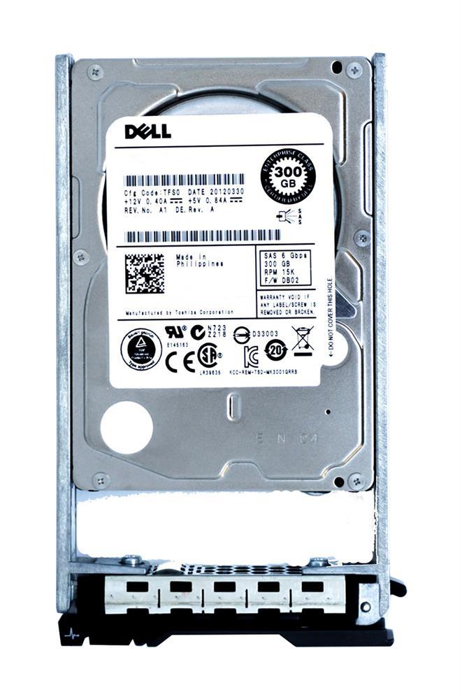 0RWC83 Dell 300GB 15000RPM SAS 6Gbps 2.5-inch Internal Hard Drive