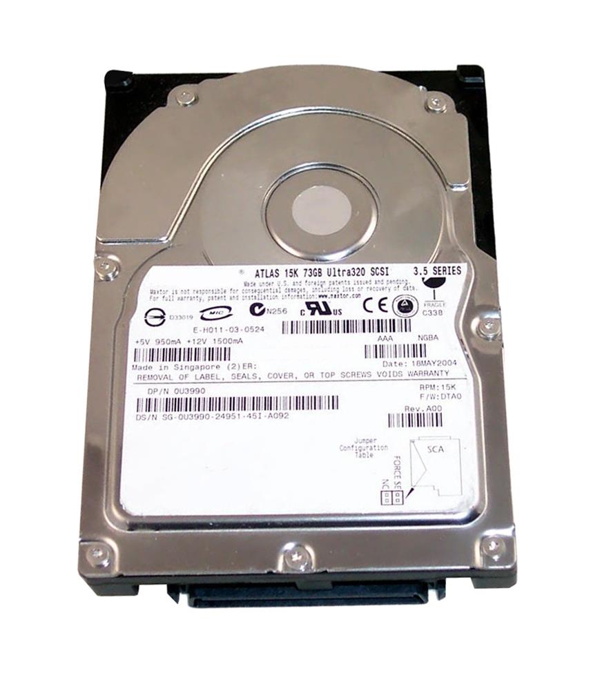 0U3990 Dell 73GB 15000RPM Ultra-320 SCSI 80-Pin Hot Swap 8MB Cache 3.5-inch Internal Hard Drive with Tray