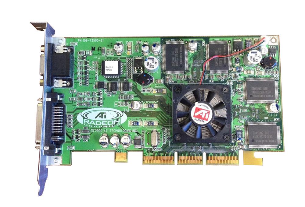 109-73500-21 ATI Radeon Rage VGA / ADC AGP Video Graphics Card