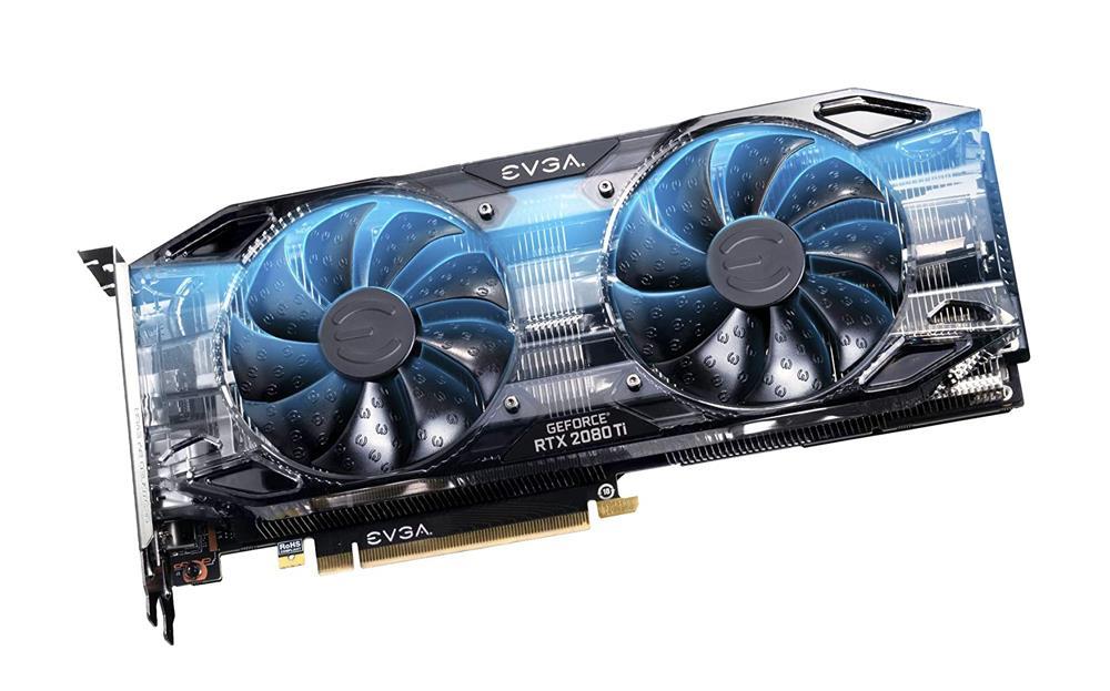 11G-P4-2281-T1 EVGA GeForce RTX 2080 Ti Black Edition Gaming 11GB GDDR6 352-Bit PCI-Express 3.0 Dual HDB Fans RGB LED Metal Backplate Video Graphics Card