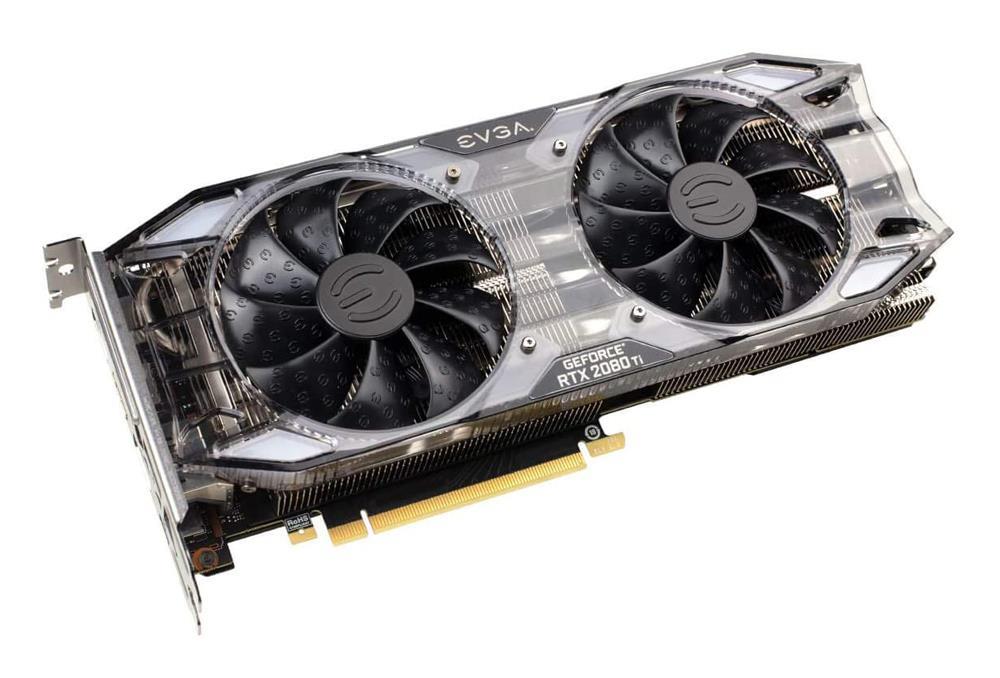 11G-P4-2383-DX EVGA GeForce RTX 2080 Ti XC Ultra Overclocked 70C Gaming 11GB 352-bit GDDR6 PCI Express 3.0 2.75 Slot Extreme Cool Dual RGB Metal Backplate Video Graphics Card