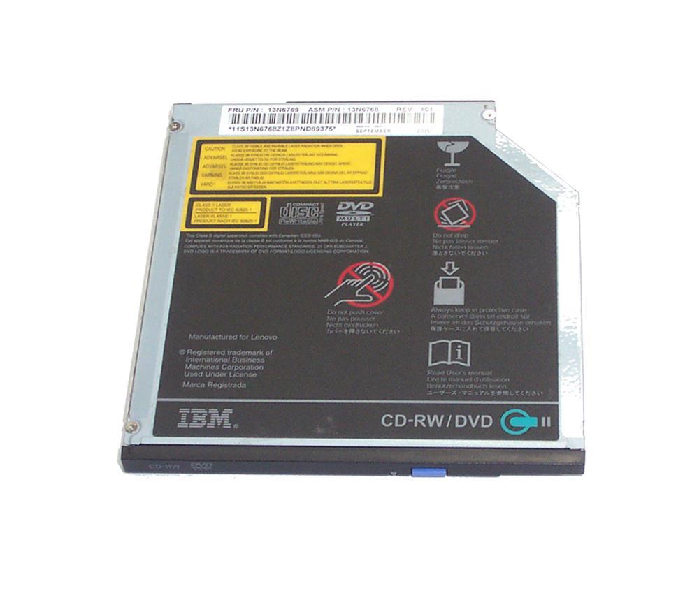 13N6769 IBM Lenovo ThinkPad CD-RW/DVD-ROM Combo II UltraBay Slim Drive