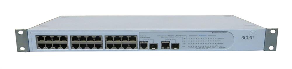 1647-510-150-1 3Com 2226 24-Ports 100Base-TX RJ-45 Rack-mountable Stackable Baseline Switch with 2x 1000Base-T RJ-45 Uplink Ports (Refurbished)