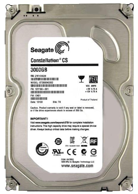 1DY166-001 Seagate Constellation CS 3TB 7200RPM SATA 6Gbps 64MB Cache 3.5-inch Internal Hard Drive