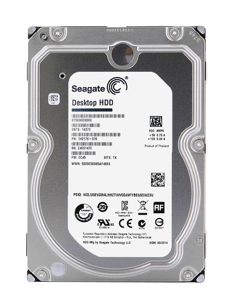 1H2170-570 Seagate Desktop 5TB 7200RPM SATA 6Gbps 128MB Cache 3.5-inch Internal Hard Drive