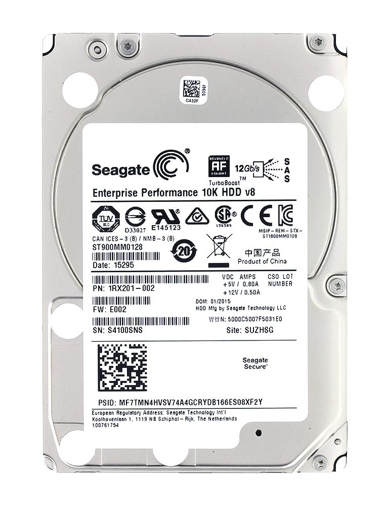 1RX201-002 Seagate Enterprise Performance 10K.8 900GB 10000RPM SAS 12Gbps 128MB Cache 32GB SSD TurboBoost (512e) 2.5-inch Internal Hybrid Hard Drive