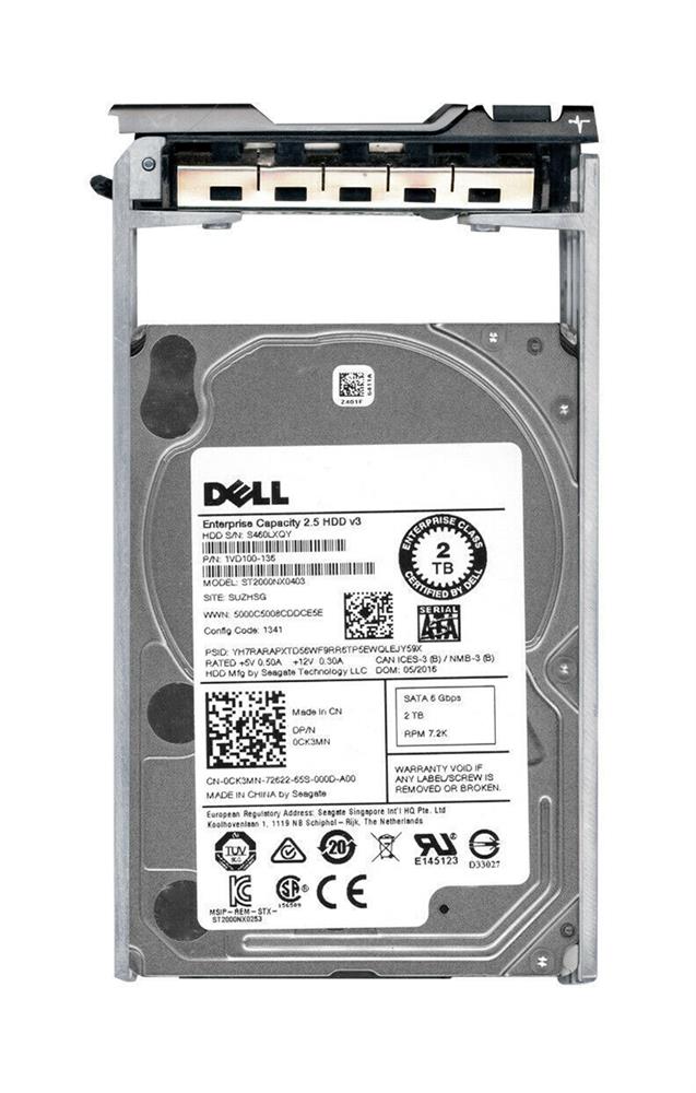 1VD100-135 Dell 2TB 7200RPM SATA 6Gbps 2.5-inch Internal Hard Drive