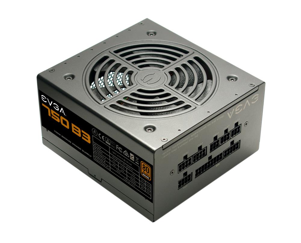 220-B3-0750-V2 EVGA 750 B3 750-Watts ATX 24-Pin 80 Plus Bronze Power Supply