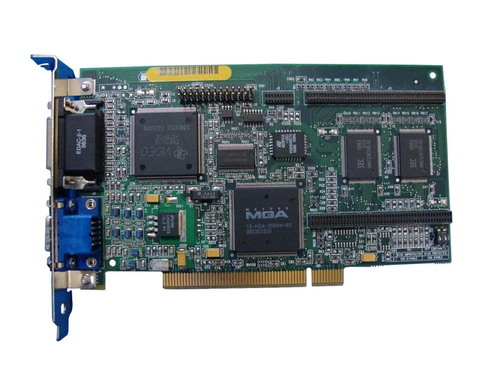 243136-001 HP Matrox Millenium MGA 2MB Dual Port PCI Graphics Controller Card
