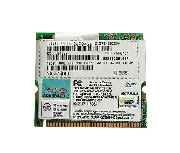 26P8437 IBM Lenovo High Rate Wireless LAN Mini-PCI Adapter