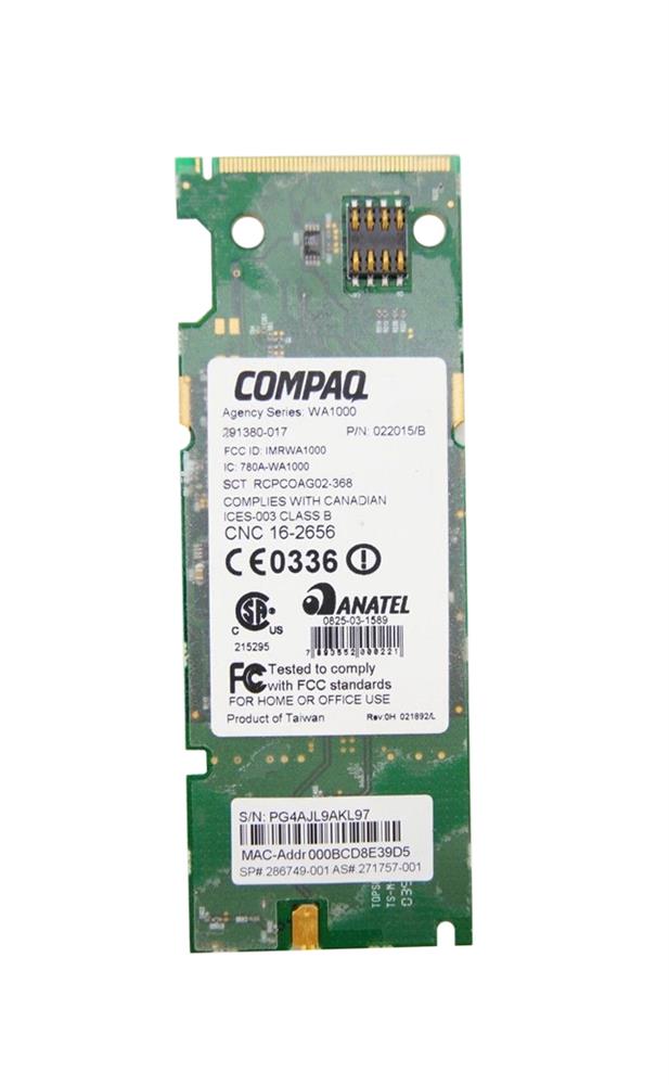 286749-001 Compaq W200 wireles LAN multiPort module (US) 11Mbps (IEEE 802.11b) EVO N Se
