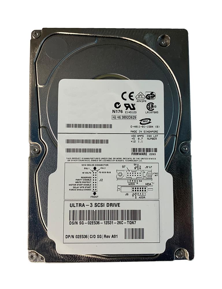 2E536 Dell 73GB 10000RPM Ultra-160 SCSI 80-Pin Hot Swap 4MB Cache 3.5-inch Internal Hard Drive