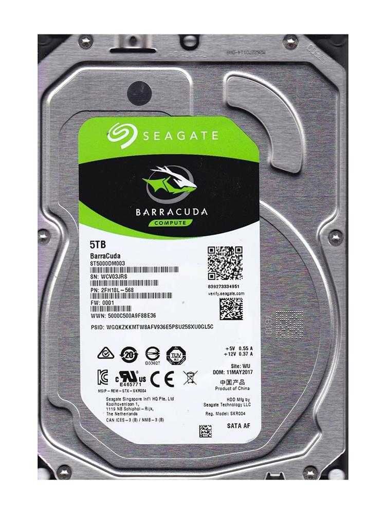 2FH18L-568 Seagate Desktop HDD.15 5TB 7200RPM SATA 6Gbps 128MB Cache 3.5-inch Internal Hard Drive