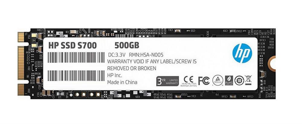 2LU80AA#ABC HP S700 500GB TLC SATA 6Gbps M.2 2280 Internal Solid State Drive (SSD)