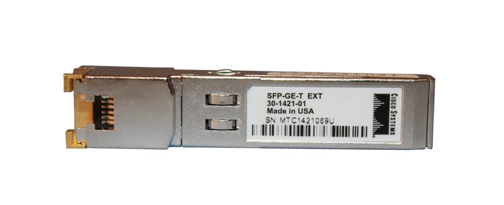 30-1421-01 Cisco 1Gbps 1000Base-T Copper 100m RJ-45 Connector SFP Transceiver Module