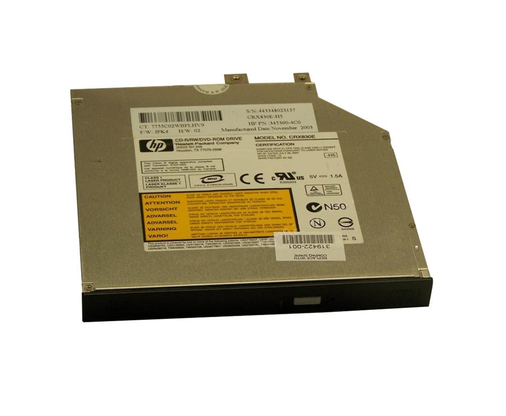 319422-001 HP 8x/24x DVD/CD-RW IDE Combo Optical Disk Drive for Presario V2000 Series Laptops