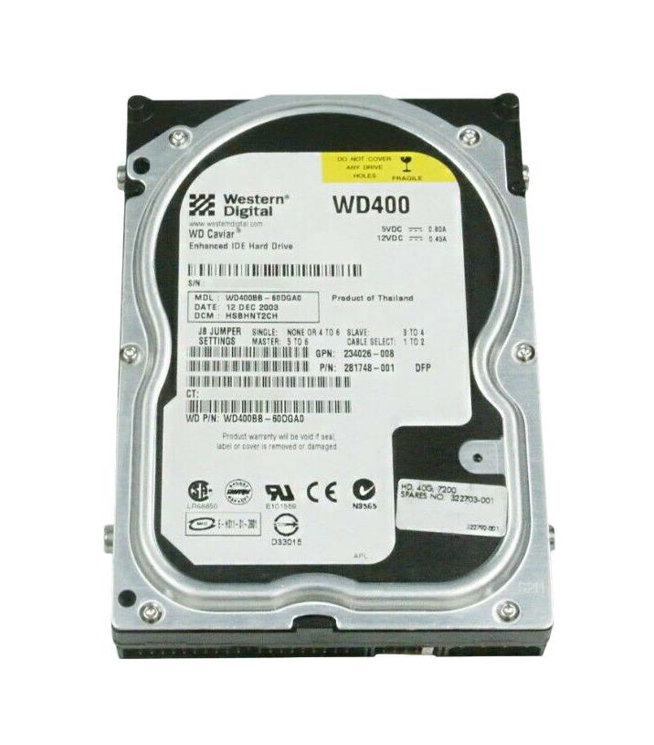 322703-001 HP 40GB 7200RPM ATA-100 3.5-inch Internal Hard Drive