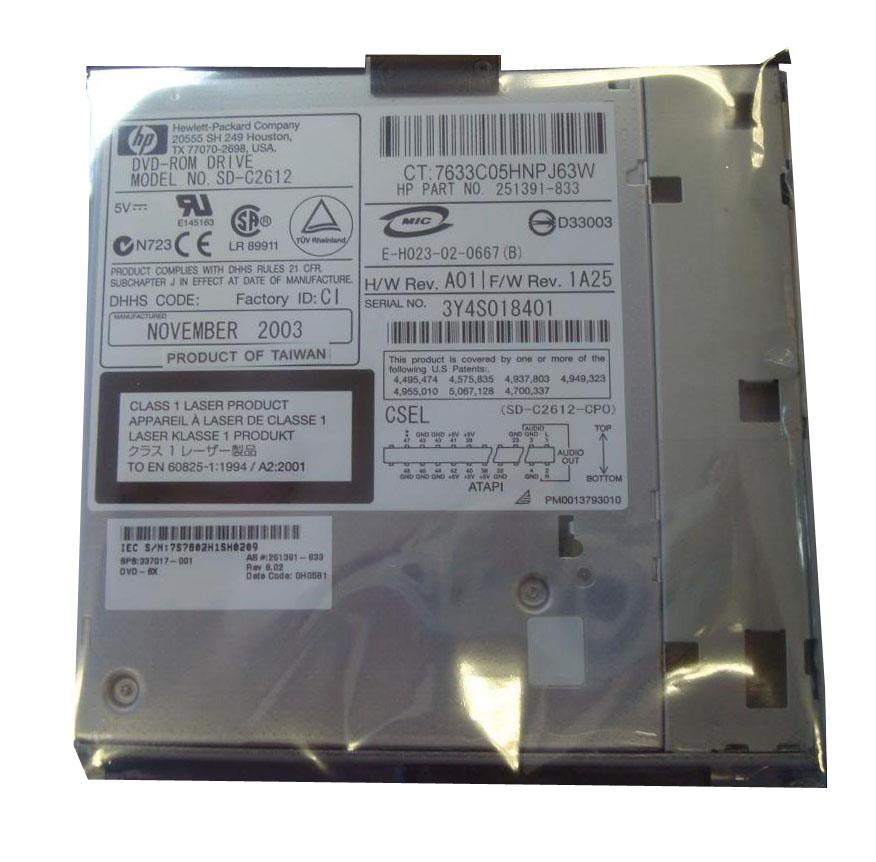 337017-001 HP MultiBay II DVD-Reader DVD-ROM Support 8x Read/ IDE