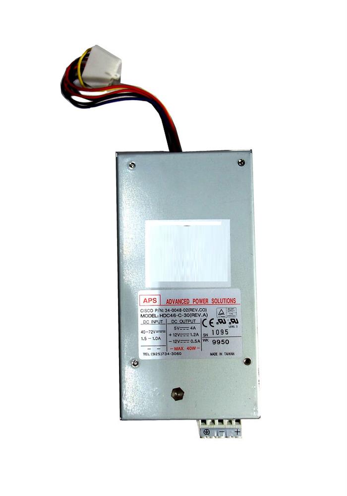 34-0048-02 Cisco 50-Watt DC Power Supply (Refurbished)