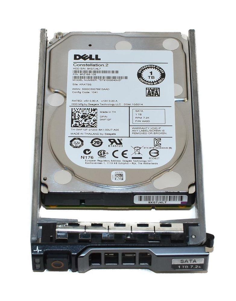 341-8730 Dell 1TB 7200RPM SATA 3Gbps Hot Swap 3.5-inch Internal Hard Drive with Tray for PowerEdge Servers