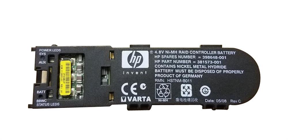 381573-001-1 HP 4.8V Battery Module for 512MB Battery Backed Write Cache (BBWC) of Smart Array P212/P400/P600/P800 Controller