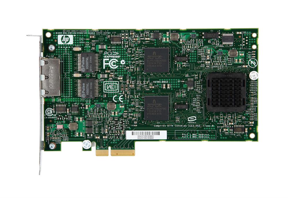 394795-B21 HP Dual-Ports RJ-45 1Gbps 10Base-T/100Base-TX/1000Base-T Gigabit Ethernet PCI Express x4 Multifunction Server Network Adapter
