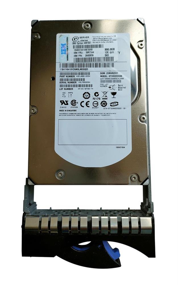39R7344-3 IBM 300GB 10000RPM SAS 3Gbps Hot Swap 3.5-inch Internal Hard Drive