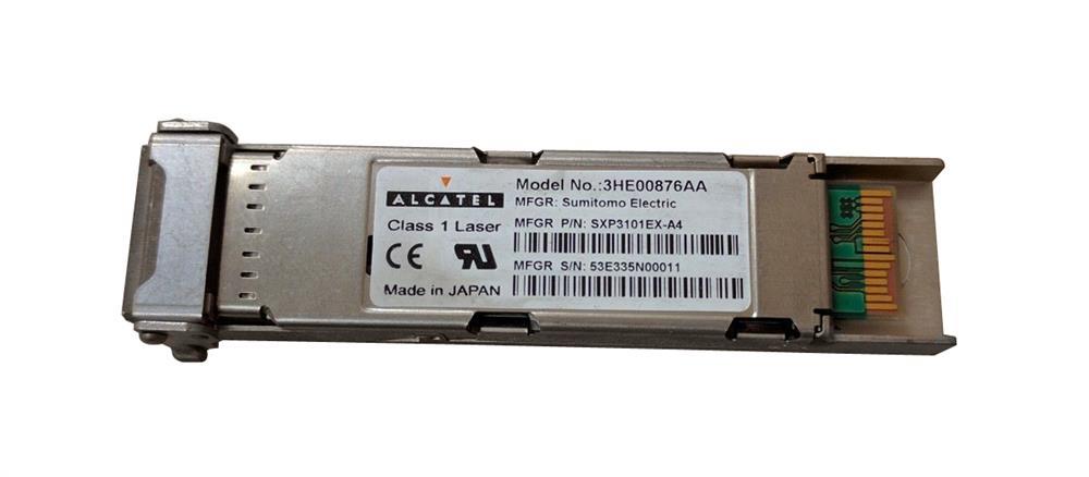 3HE00876AAAA01 Alcatel-Lucent 10Gbps 10GBase-ER Single-mode Fiber 40km 1550nm Duplex LC Connector XFP Transceiver Module (Refurbished)