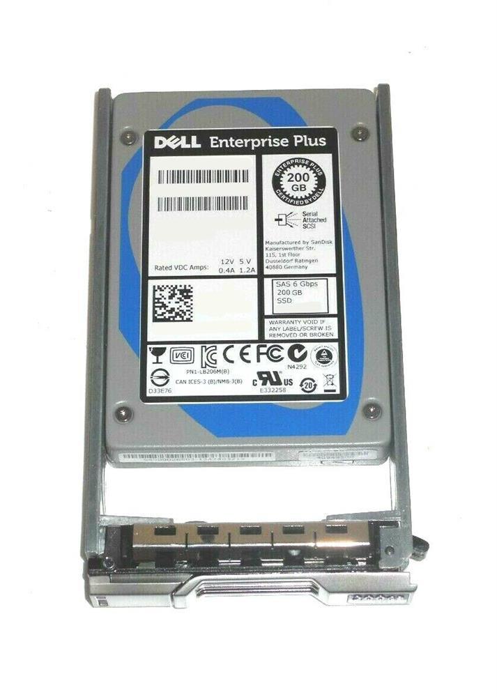 400-23985 Dell 200GB SAS 6GB S Mainstream Slc 2.5 Inch Hot Pluggable Solid State Drive SSD