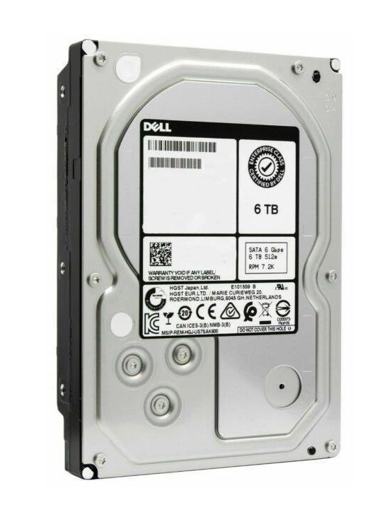 400-AHHH Dell 6TB 7200RPM SATA 6Gbps (512e) 3.5-inch Internal Hard Drive