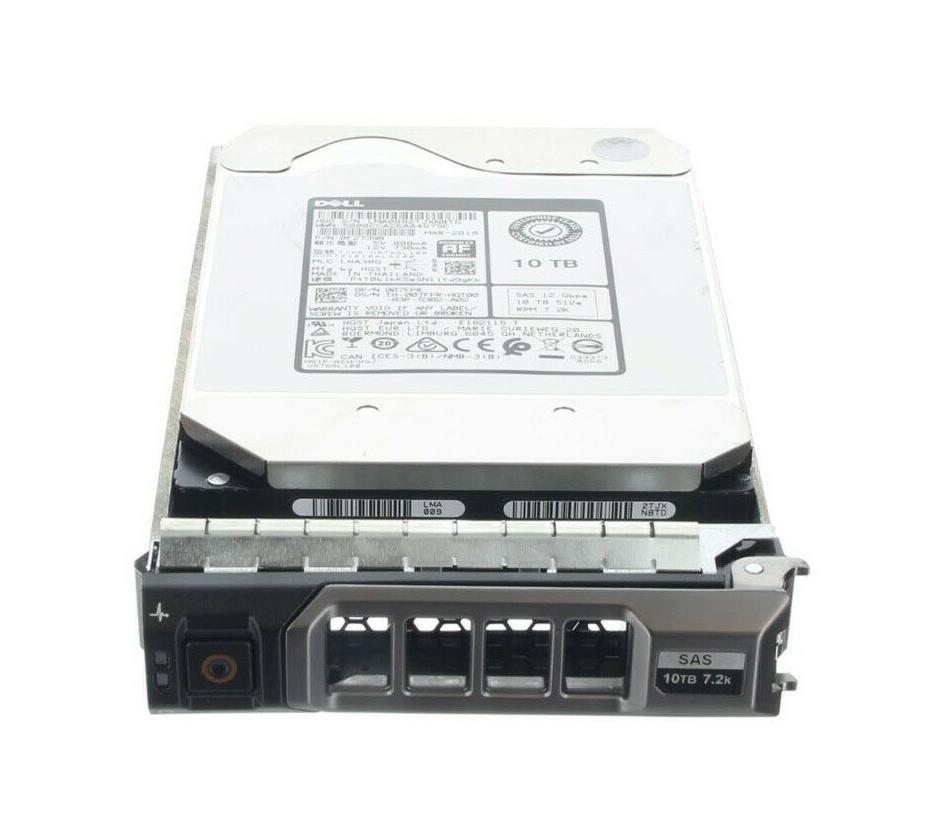 400-ANVN Dell 10TB 7200RPM SAS 12Gbps Nearline Hot Swap 3.5-inch Internal Hard Drive with Tray