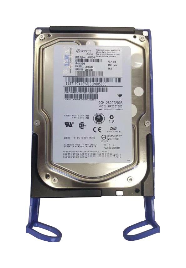 40K1049 IBM 73GB 15000RPM SAS 3Gbps Hot Swap 3.5-inch Internal Hard Drive