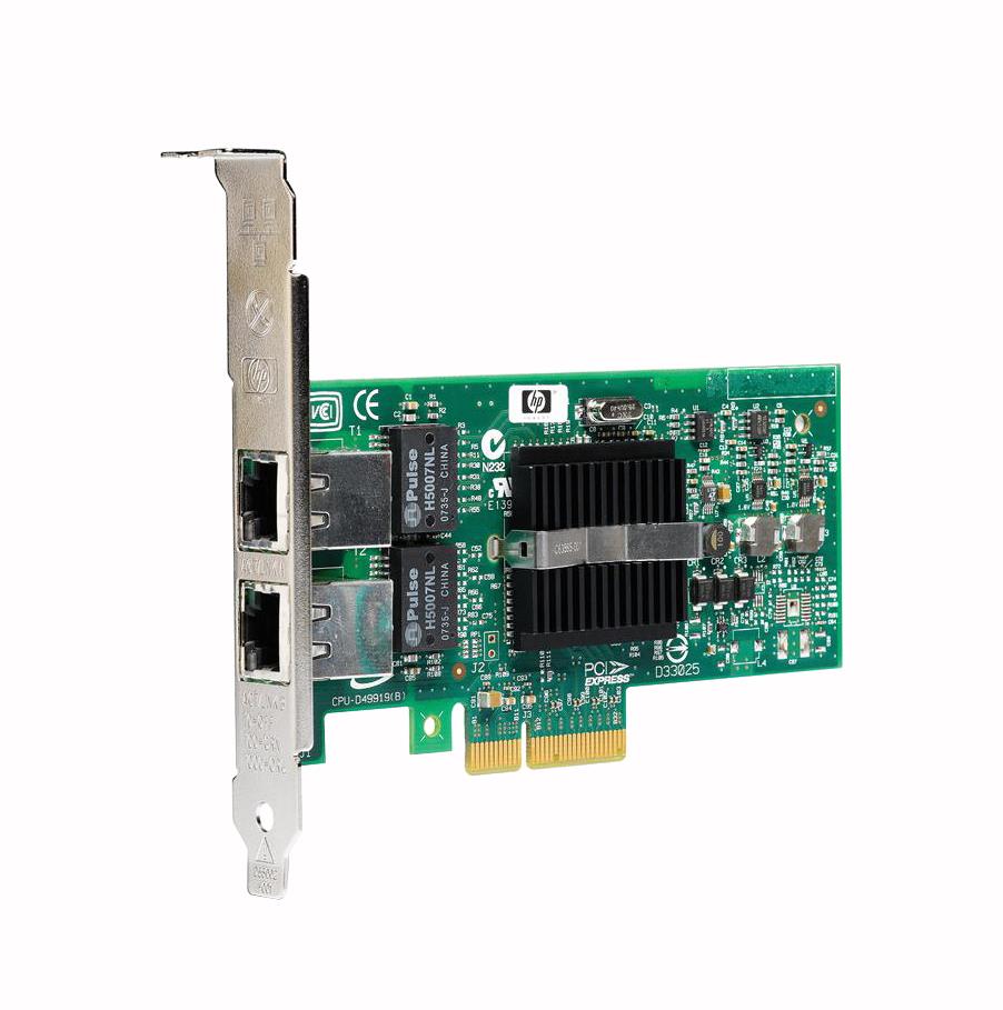 412651-001 HP Dual-Ports RJ-45 1Gbps 10Base-T/100Base-TX/1000Base-T Gigabit Ethernet PCI Express x4 Server Network Adapter