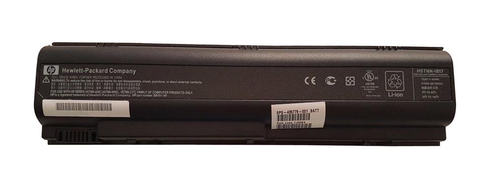 435779-001 HP Notebook Battery 4000 mAh Lithium Ion (Li-Ion) 10.8 V DC (Refurbished)