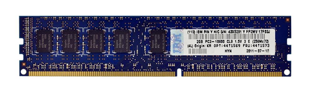 44T1569 IBM 2GB PC3-10600 DDR3-1333MHz ECC Unbuffered CL9 240-Pin DIMM Dual Rank Memory Module