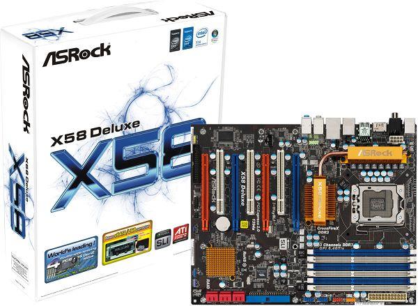 4711140871547 ASRock X58 Deluxe3 Socket LGA 1366 Intel X58 + ICH10R Chipset Core i7 Extreme Edition/ Core i7 Processors Support DDR3 6x DIMM 6x SATA2 3.0Gb/s ATX Motherboard (Refurbished) 
