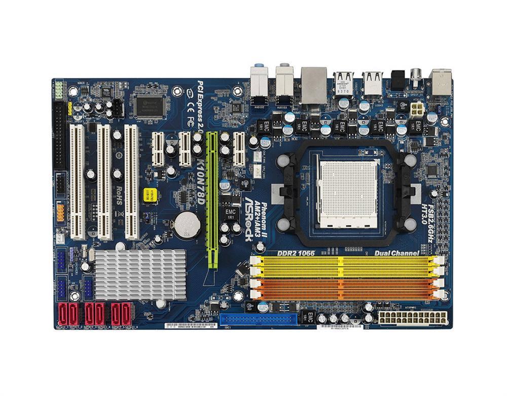 4711140874043 ASRock Socket AM3 Nvidia nForce 720D Chipset AMD Phenom FX/ Phenom/ AMD Athlon 64 FX/ Athlon 64 X2 Dual-Core/ Athlon X2 Dual-Core/ Athlon 64/ AMD Sempron Processors Support DDR2 4x DIMM 6x SATA2 3.0Gb/s ATX Motherboard (Refurbished)
