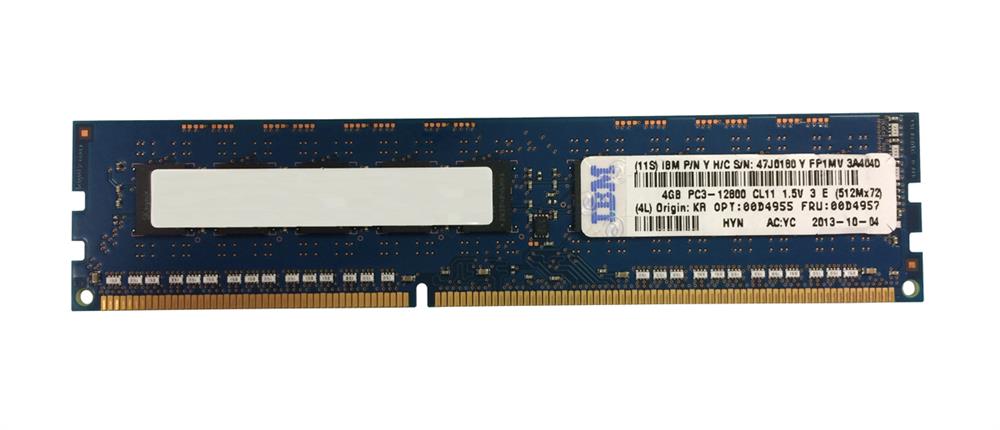 47J0180 IBM 4GB PC3-12800 DDR3-1600MHz ECC Unbuffered CL11 240-Pin DIMM Memory Module