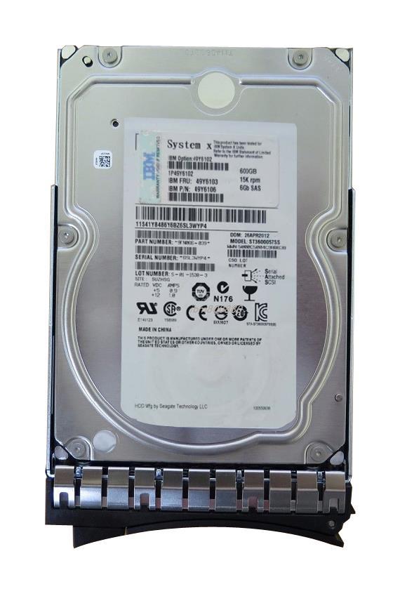 49Y6102-01 Lenovo 600GB 15000RPM SAS 6Gbps Hot Swap 3.5-inch Internal Hard Drive