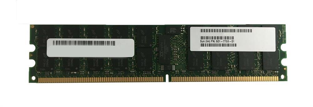 501-7793-01 Sun 4GB PC2-5300 DDR2-667MHz ECC Registered CL5 240-Pin DIMM Dual Rank Memory Module