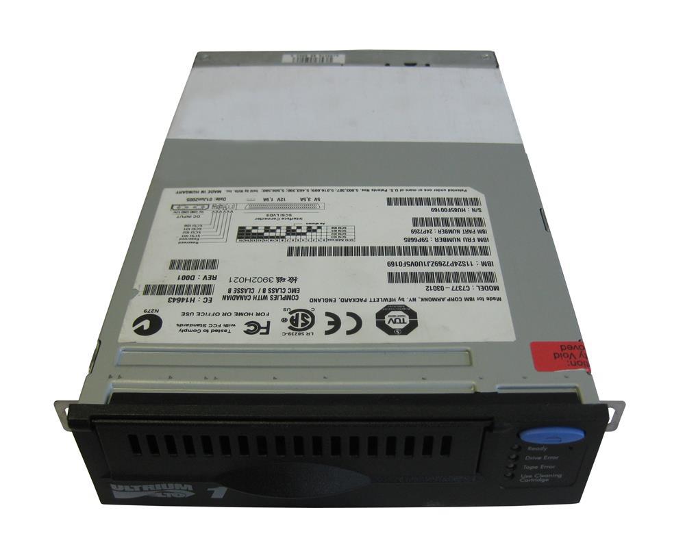 59P6717 IBM 100(Native) / 200GB(Compressed) LTO SCSI LVD Internal Tape Drive
