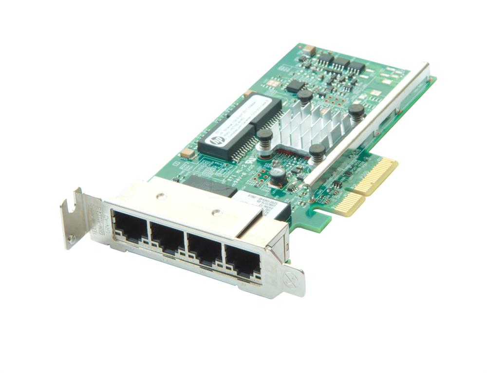 649871-001 HP 331T Quad-Ports RJ-45 1Gbps 10Base-T/100Base-TX/1000Base-T Gigabit Ethernet PCI Express 2.0 x4 Network Adapter
