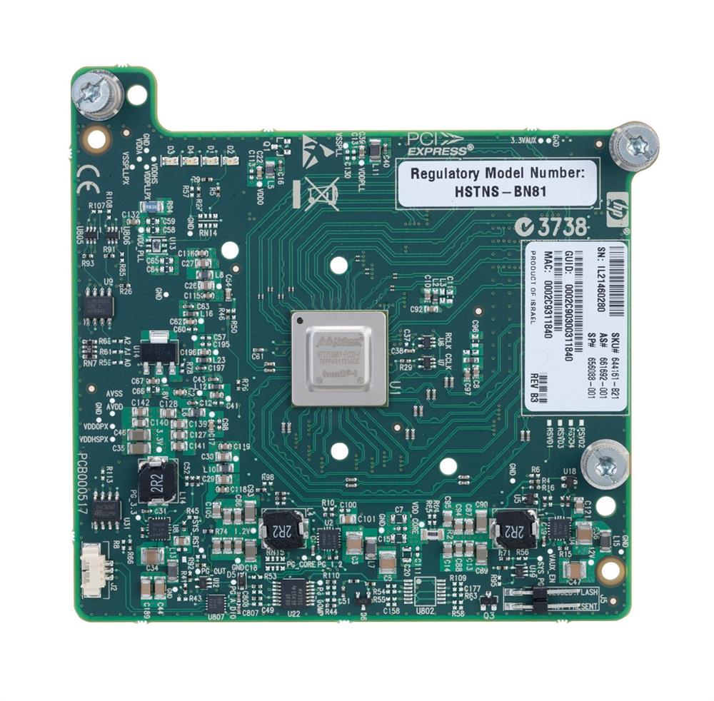 656088-002 HP InfiniBand FDR Dual-Ports QSFP 56Gbps Gigabit Ethernet PCI Express 3.0 x8 Network Adapter